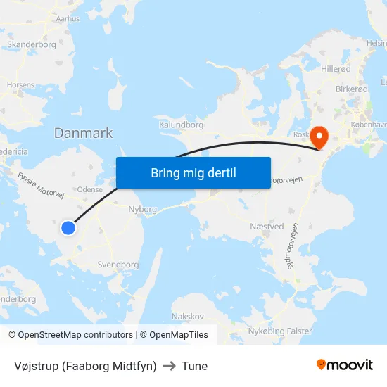 Vøjstrup (Faaborg Midtfyn) to Tune map