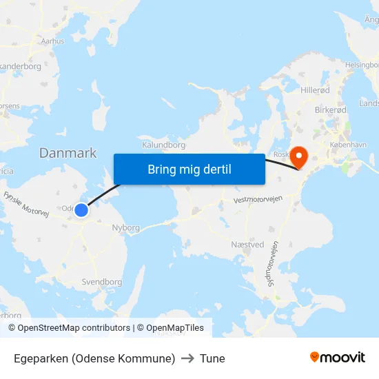 Egeparken (Odense Kommune) to Tune map