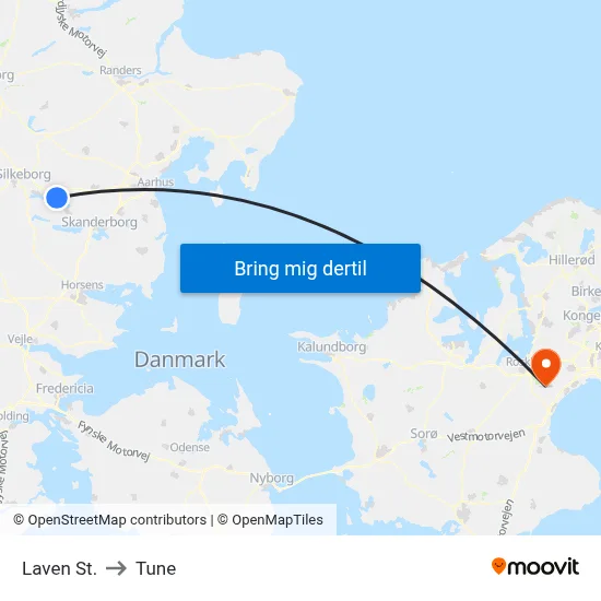 Laven St. to Tune map