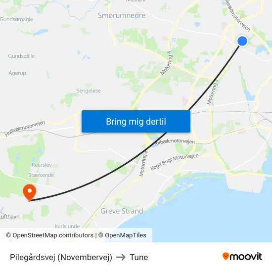 Pilegårdsvej (Novembervej) to Tune map