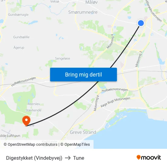 Digestykket (Vindebyvej) to Tune map