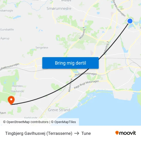 Tingbjerg Gavlhusvej (Terrasserne) to Tune map