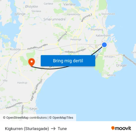 Kigkurren (Sturlasgade) to Tune map