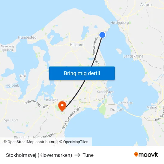 Stokholmsvej (Kløvermarken) to Tune map