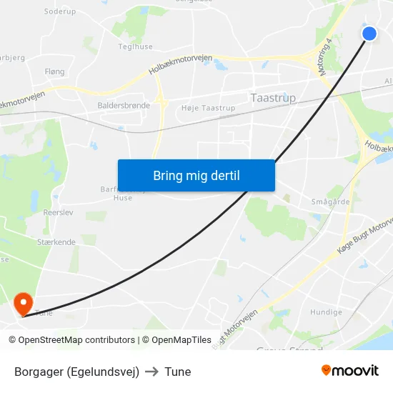 Borgager (Egelundsvej) to Tune map