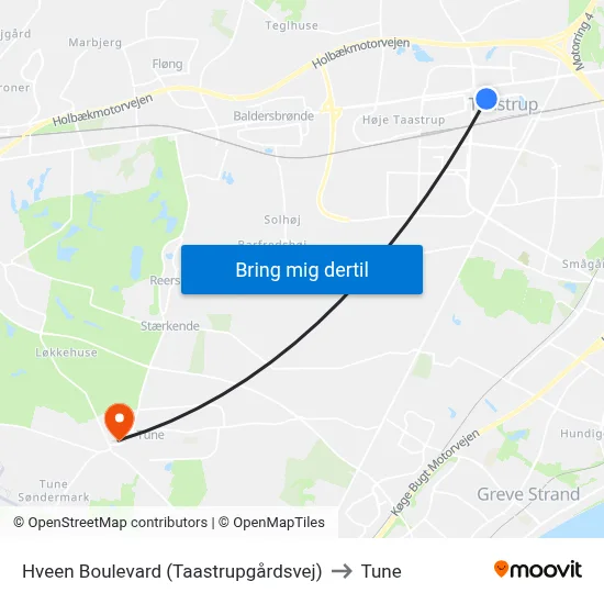 Hveen Boulevard (Taastrupgårdsvej) to Tune map