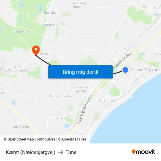 Kæret (Nældebjergvej) to Tune map