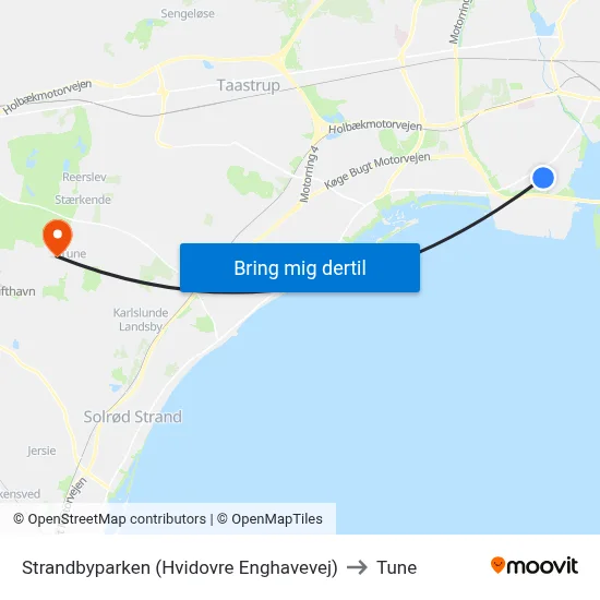 Strandbyparken (Hvidovre Enghavevej) to Tune map