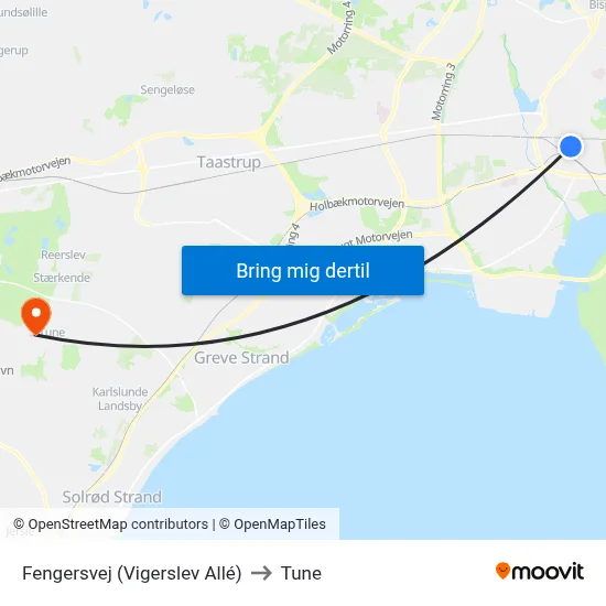 Fengersvej (Vigerslev Allé) to Tune map
