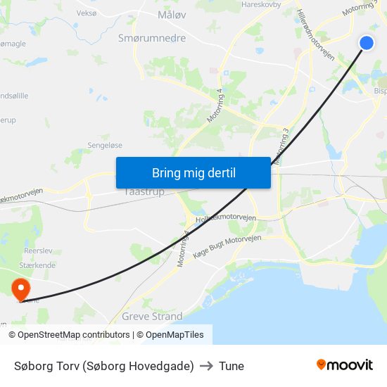 Søborg Torv (Søborg Hovedgade) to Tune map