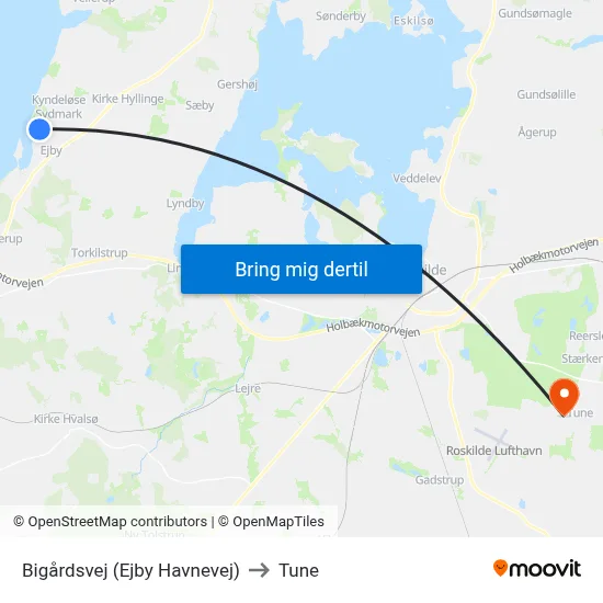 Bigårdsvej (Ejby Havnevej) to Tune map