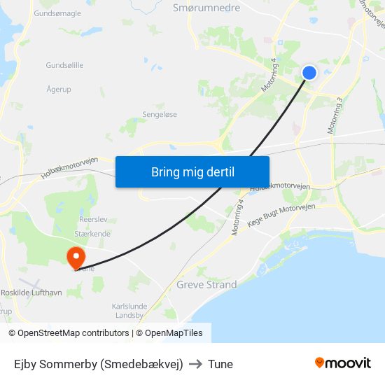Ejby Sommerby (Smedebækvej) to Tune map
