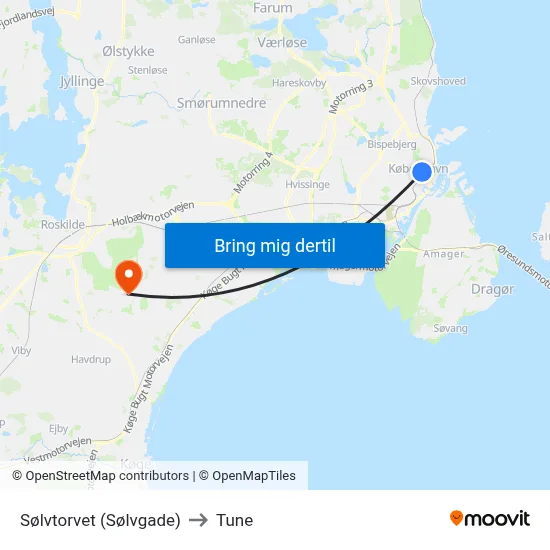 Sølvtorvet (Sølvgade) to Tune map