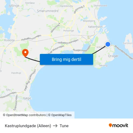 Kastruplundgade (Alleen) to Tune map