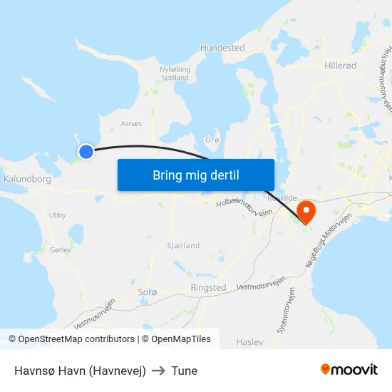 Havnsø Havn (Havnevej) to Tune map
