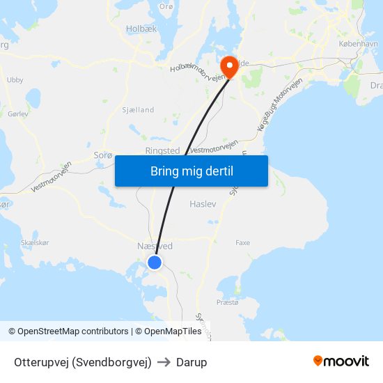 Otterupvej (Svendborgvej) to Darup map