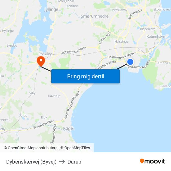 Dybenskærvej (Byvej) to Darup map