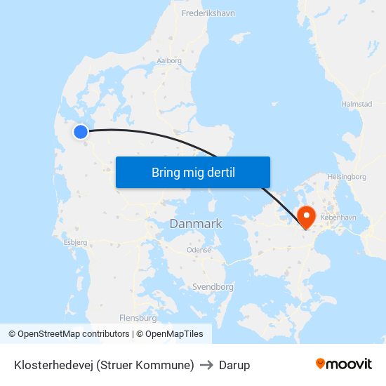 Klosterhedevej (Struer Kommune) to Darup map