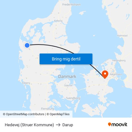 Hedevej (Struer Kommune) to Darup map