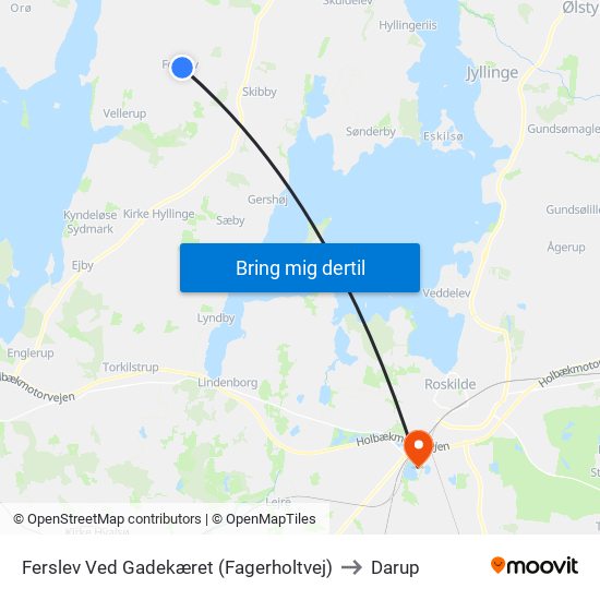 Ferslev Ved Gadekæret (Fagerholtvej) to Darup map