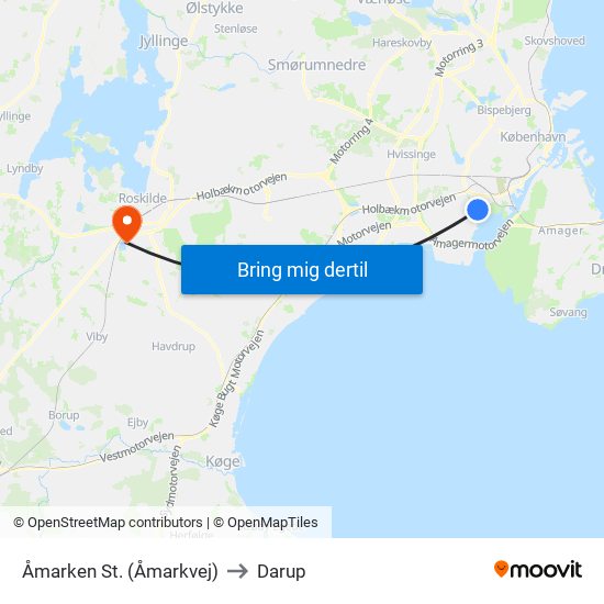 Åmarken St. (Åmarkvej) to Darup map