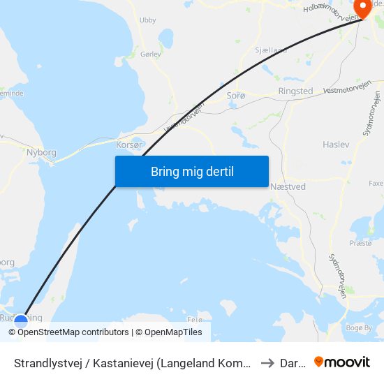 Strandlystvej / Kastanievej (Langeland Kommune) to Darup map