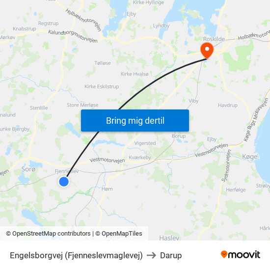 Engelsborgvej (Fjenneslevmaglevej) to Darup map