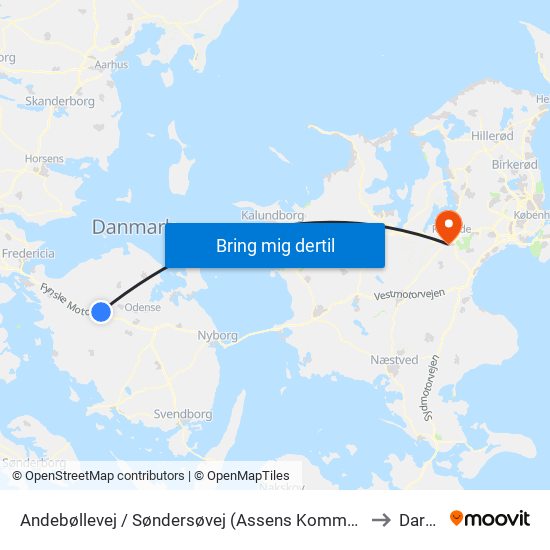 Andebøllevej / Søndersøvej (Assens Kommune) to Darup map