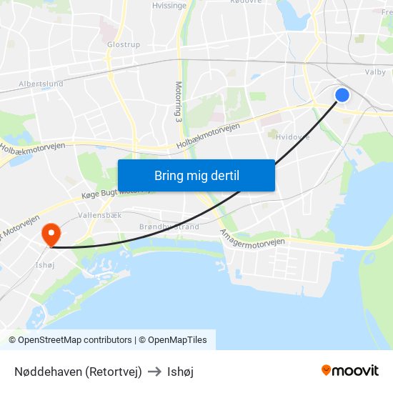 Nøddehaven (Retortvej) to Ishøj map