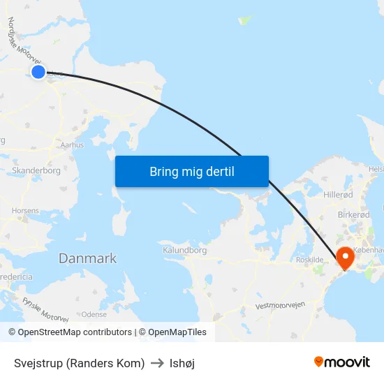 Svejstrup (Randers Kom) to Ishøj map