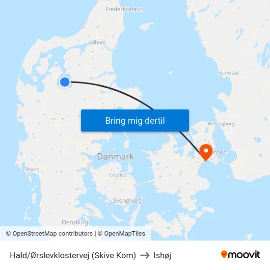 Hald/Ørslevklostervej (Skive Kom) to Ishøj map