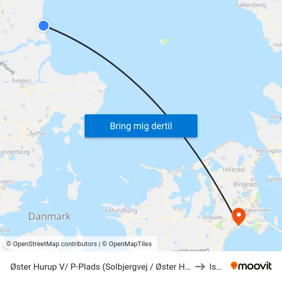 Øster Hurup V/ P-Plads (Solbjergvej / Øster Hurup) to Ishøj map