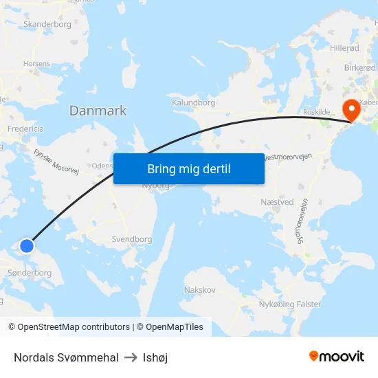 Nordals Svømmehal to Ishøj map