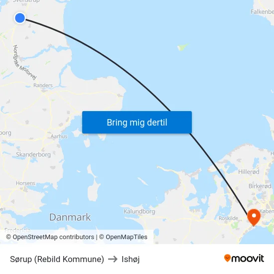 Sørup (Rebild Kommune) to Ishøj map