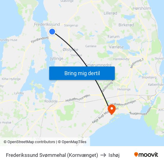 Frederikssund Svømmehal (Kornvænget) to Ishøj map