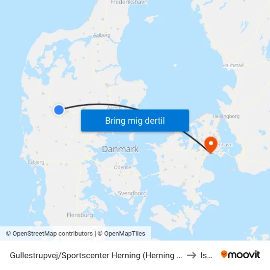 Gullestrupvej/Sportscenter Herning (Herning Kom) to Ishøj map