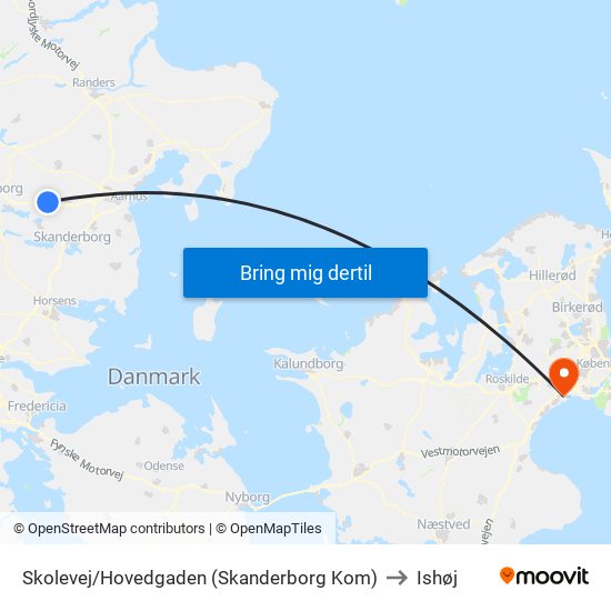 Skolevej/Hovedgaden (Skanderborg Kom) to Ishøj map