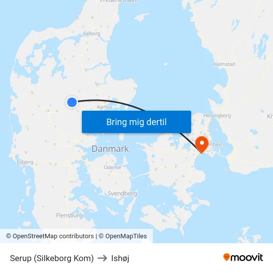 Serup (Silkeborg Kom) to Ishøj map
