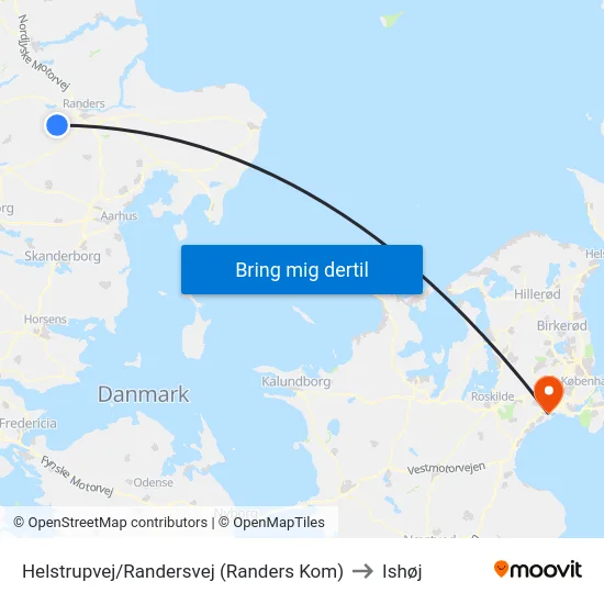 Helstrupvej/Randersvej (Randers Kom) to Ishøj map