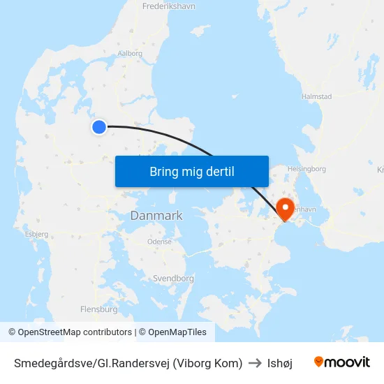 Smedegårdsve/Gl.Randersvej (Viborg Kom) to Ishøj map
