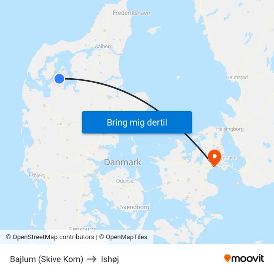 Bajlum (Skive Kom) to Ishøj map
