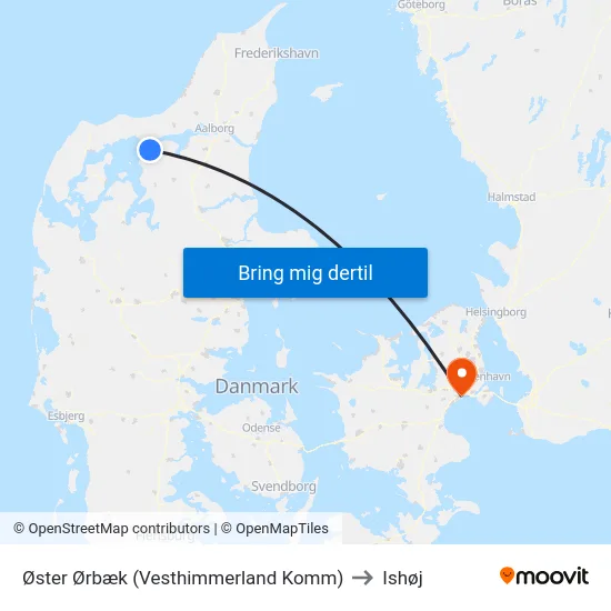 Øster Ørbæk (Vesthimmerland Komm) to Ishøj map
