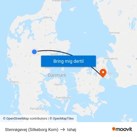 Stenrøgevej (Silkeborg Kom) to Ishøj map