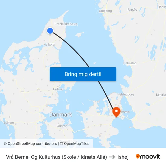 Vrå Børne- Og Kulturhus (Skole / Idræts Allé) to Ishøj map