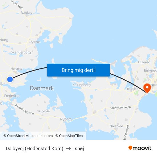 Dalbyvej (Hedensted Kom) to Ishøj map