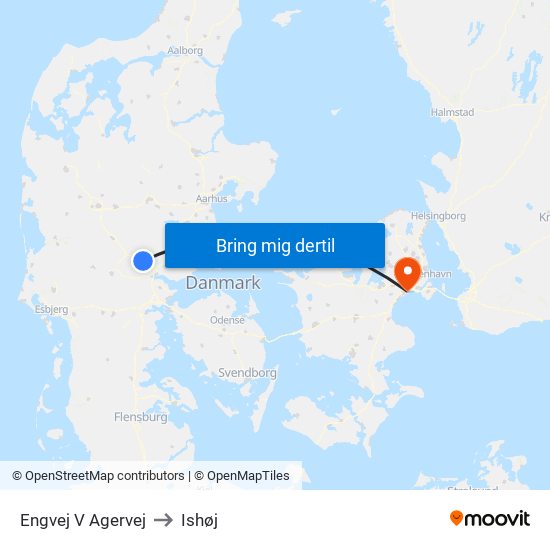 Engvej V Agervej to Ishøj map