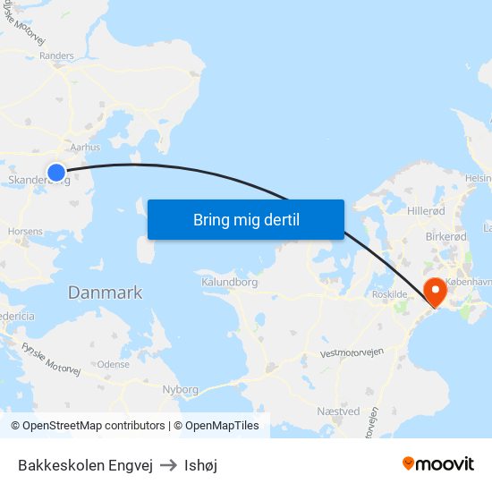 Bakkeskolen Engvej to Ishøj map