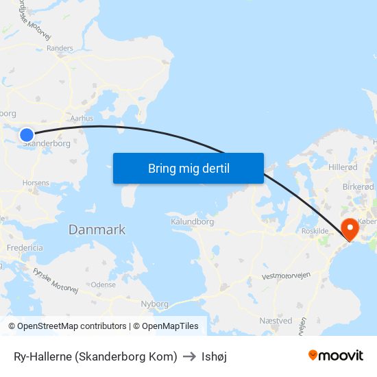 Ry-Hallerne (Skanderborg Kom) to Ishøj map