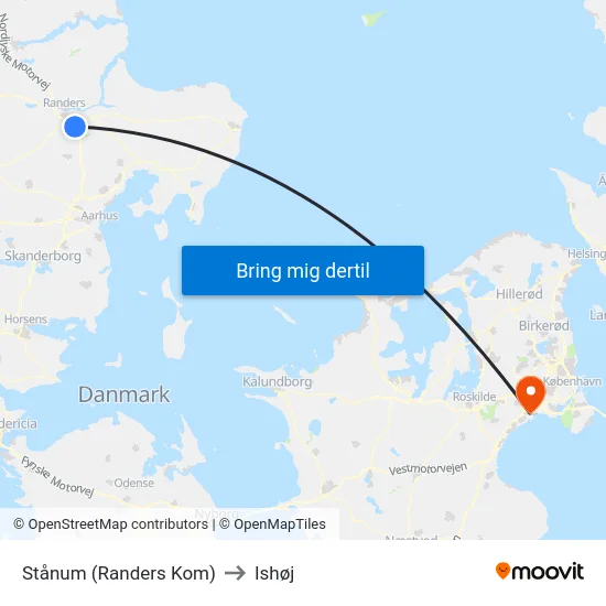 Stånum (Randers Kom) to Ishøj map