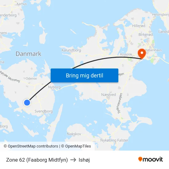 Zone 62 (Faaborg Midtfyn) to Ishøj map